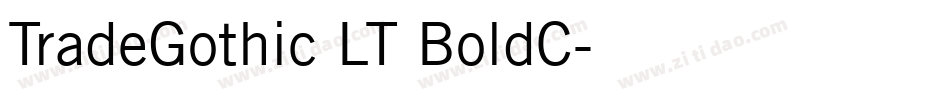 TradeGothic LT BoldC字体转换